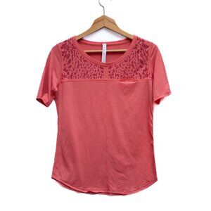 Lululemon Run Away Tee Women’s Size 4 Heathered Atomic Red Short Sleeve T-Shirt